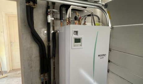Pose pompe à chaleur air/eau Mitsubishi ECODAN à Décines-Charpieu